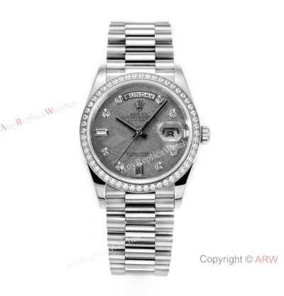 Superclone Rolex Day Date 36 MOP Diamond Watch with 2834 Movement